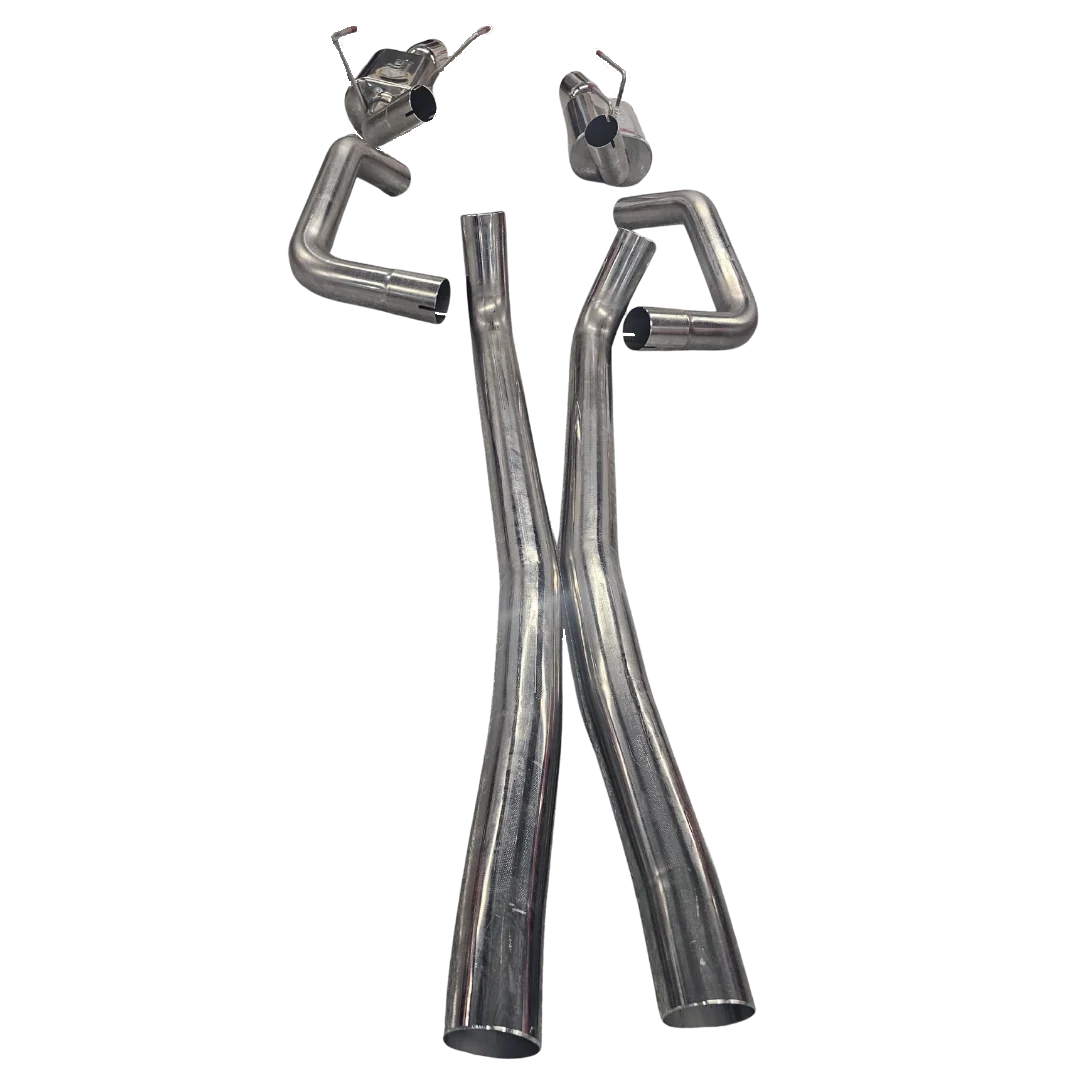 05-09 Mustang GT/07-09 GT500. 2-1/2" SS Cat-Back Exhaust w/ Oval Mufflers - Image 3