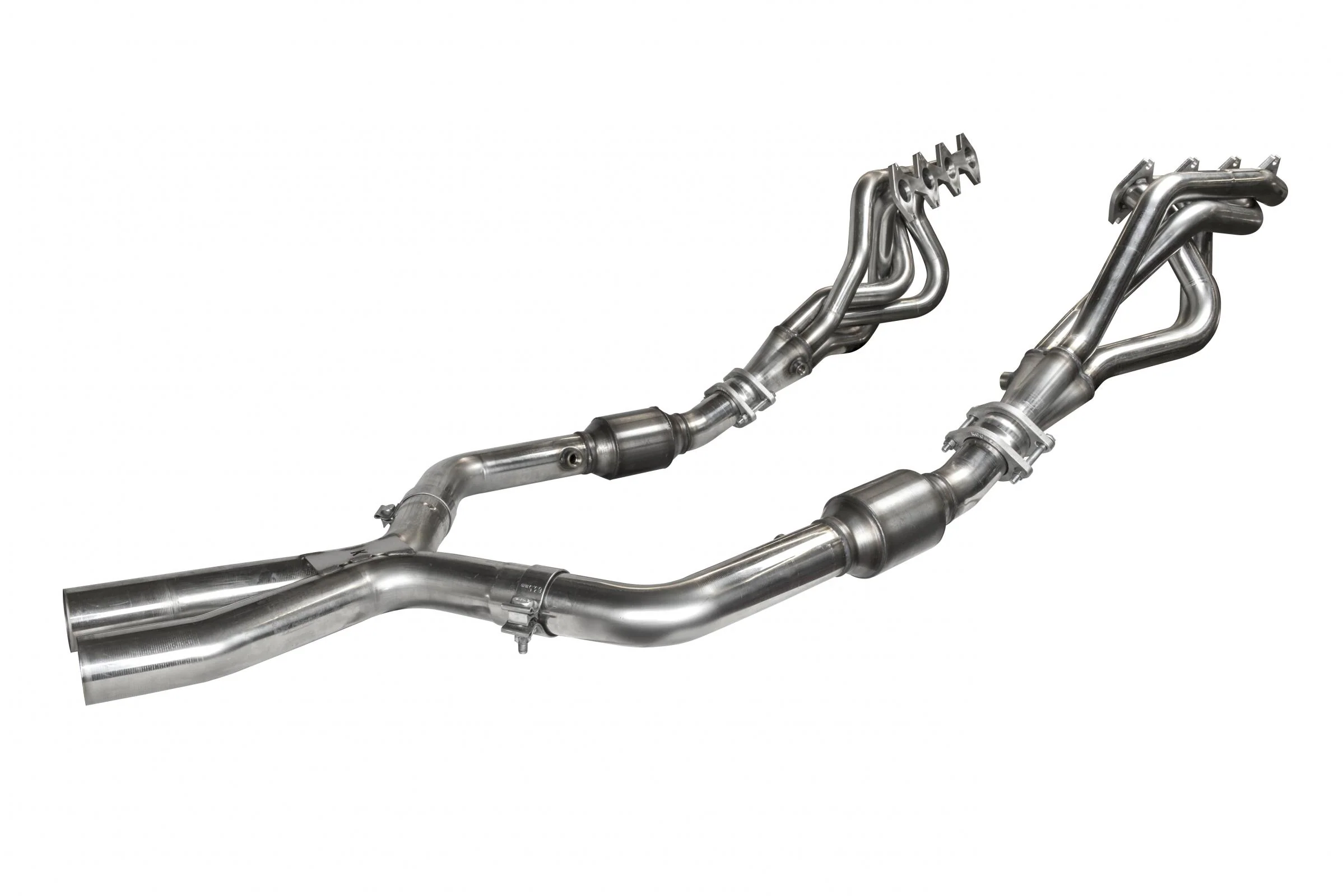 1-5/8" Headers and 2-1/2" Catted X-Pipe Kit. 2005-2010 Mustang GT 4.6L 3V. - Image 2