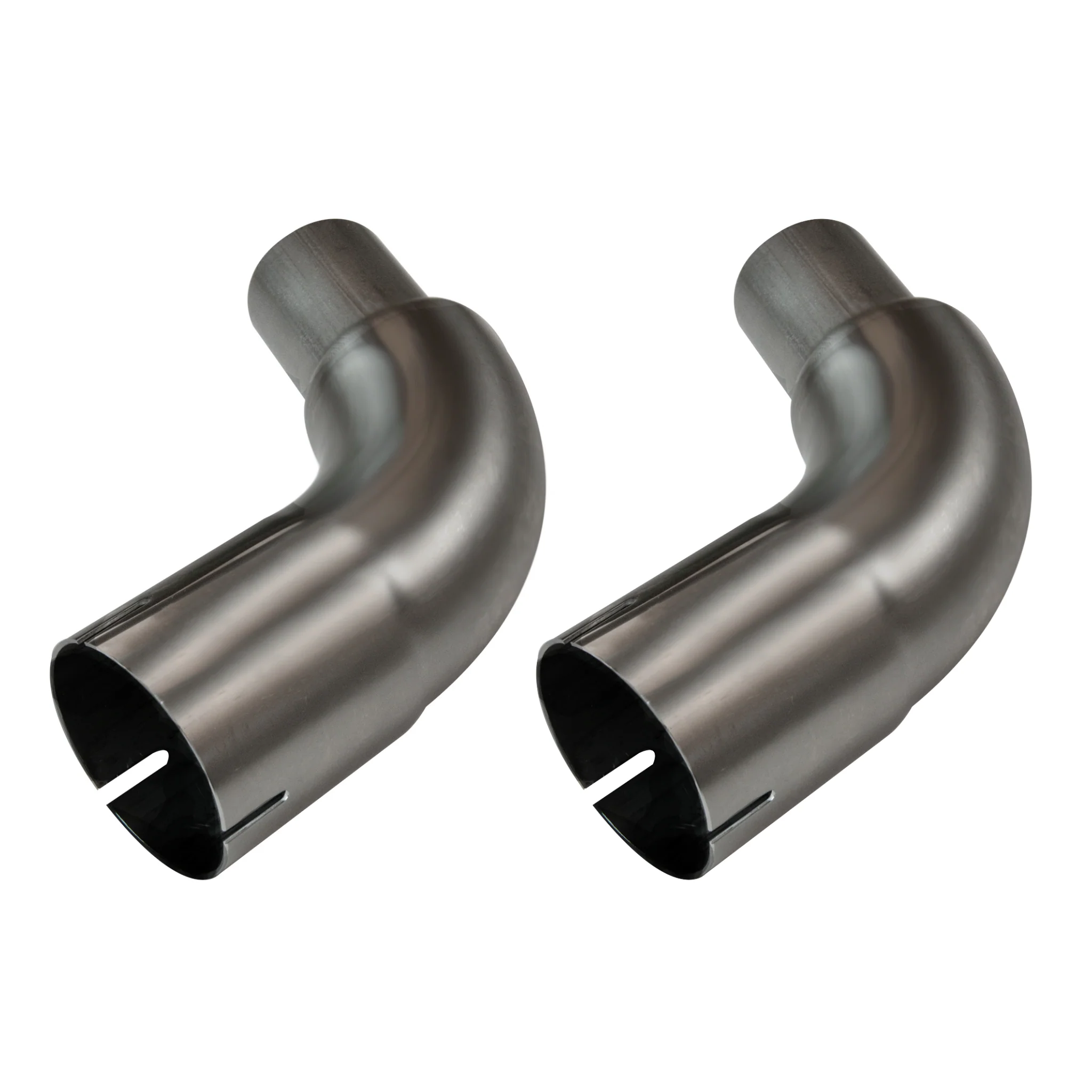 PAIR of 3" x 2-1/4" SS OEM Connection Adapters. 2015-2026 Mustang GT 5.0L.
