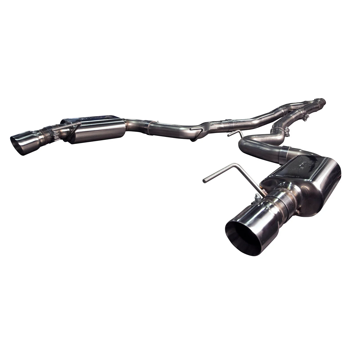 3" x 2-1/2" SS Connection-Back Exhaust w/SS Tips. 2015-2023 Mustang EcoBoost. - Image 2