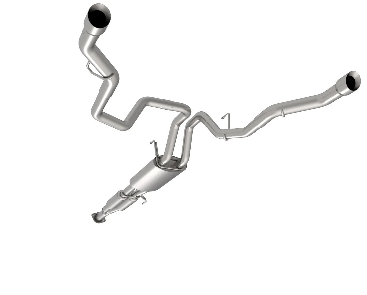 Dual Rear Exit Cat-Back w/Polished Tips. 2015-2020 F150 2.7L/3.5L/5.0L - Image 4