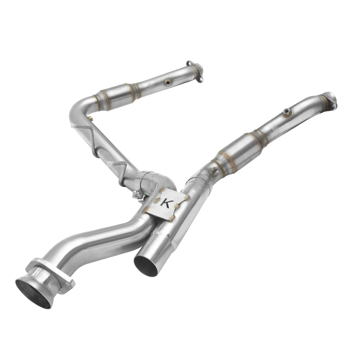 3" SS GREEN Catted Turbo Down Pipes. 2017-2020 F150 Raptor EcoBoost. - Image 2