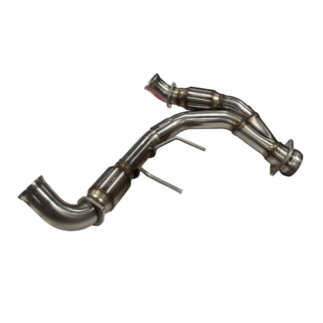 3" SS ULTRA GREEN Catted Y-Pipe. 2021-2026 F150 5.0L 4V. Connects to OEM. - Image 2