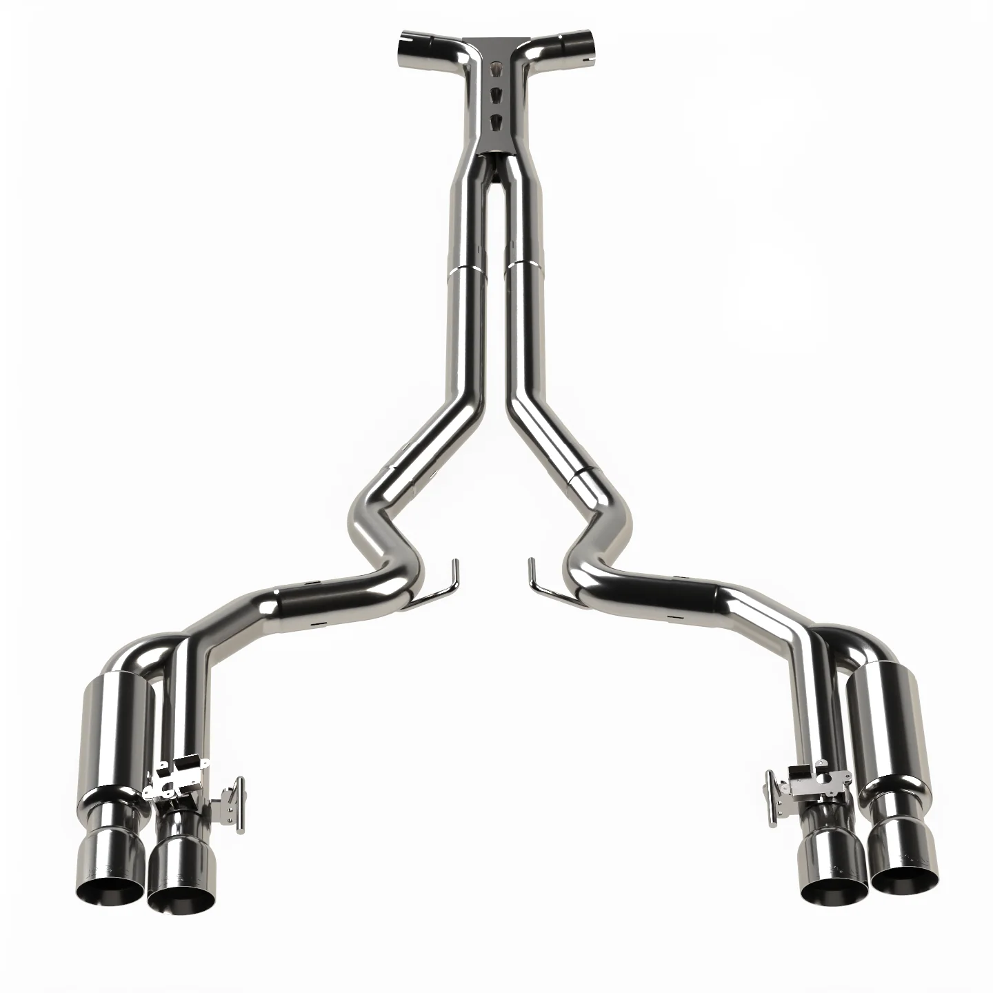 3" SS Connection-Back ULTRA X Shotgun Exhaust w/SS Tips. 18-26 Mustang GT 5.0L