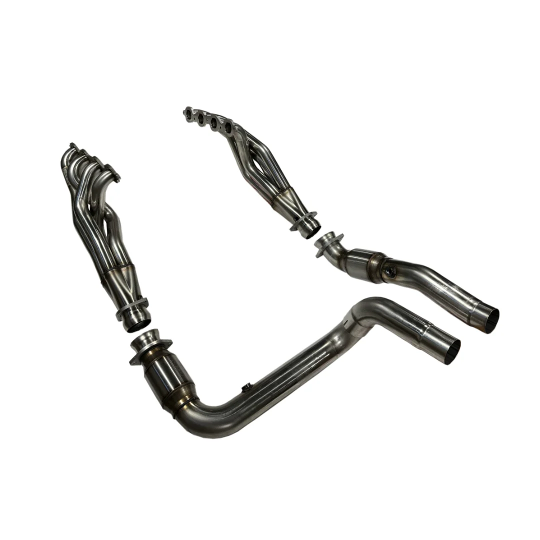 1-7/8" Long Tube Header and GREEN Catted Conn. Kit. 23+ Cadillac Escalade V. - Image 3