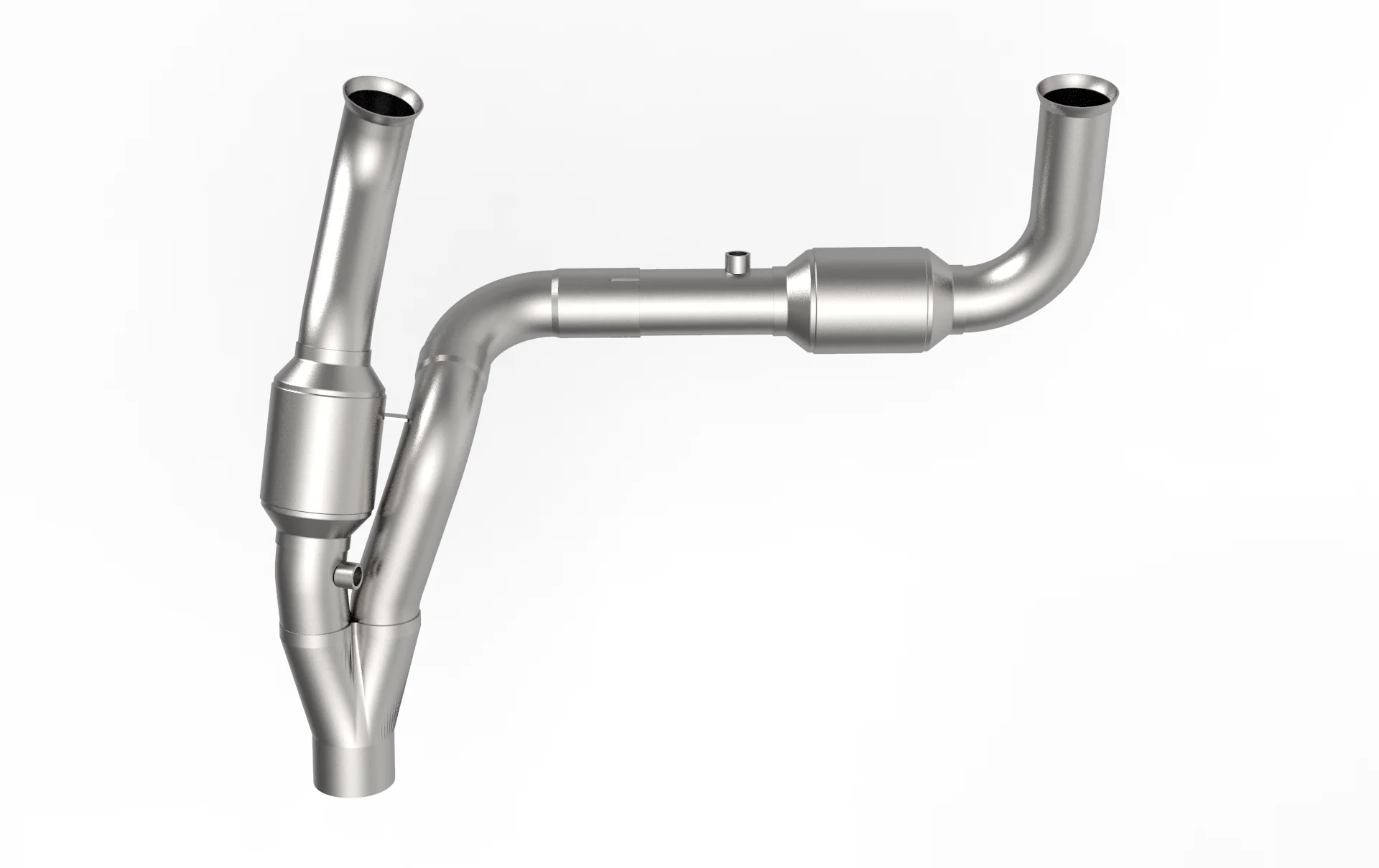 2-1/2" SS GREEN Catted Y-Pipe For HEMI Swap. 2007-2018 Jeep Wrangler JK. - Image 4