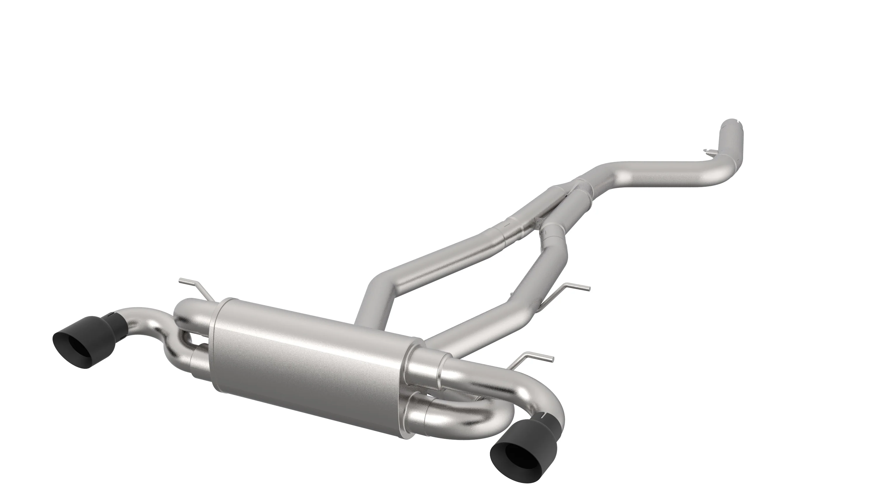 3-1/2" x 3" SS Cat-Back Exhaust with Black Tips. Fits 2020+ Toyota Supra. - Image 3