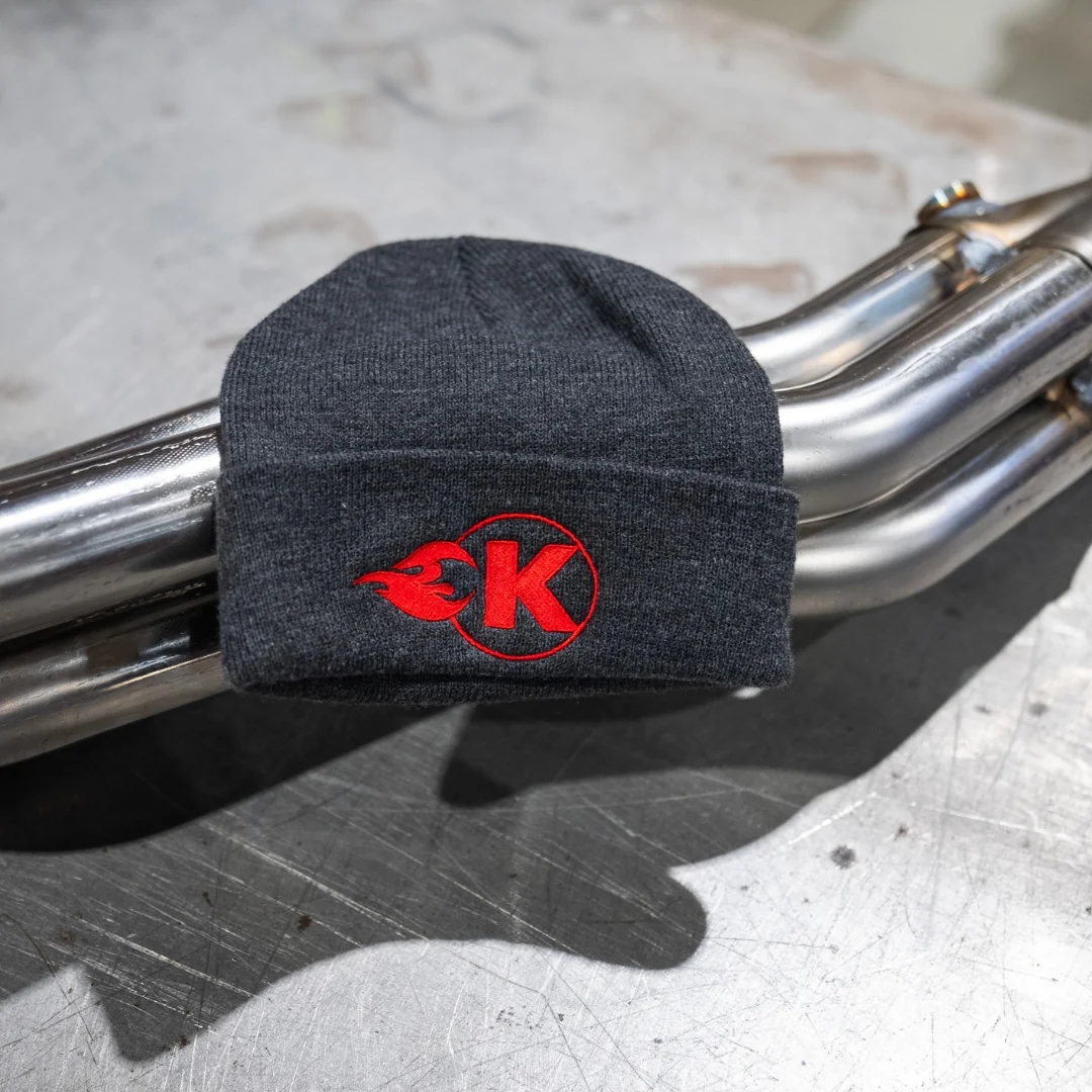 Kooks Grey K-Flame Logo Beanie - Image 3