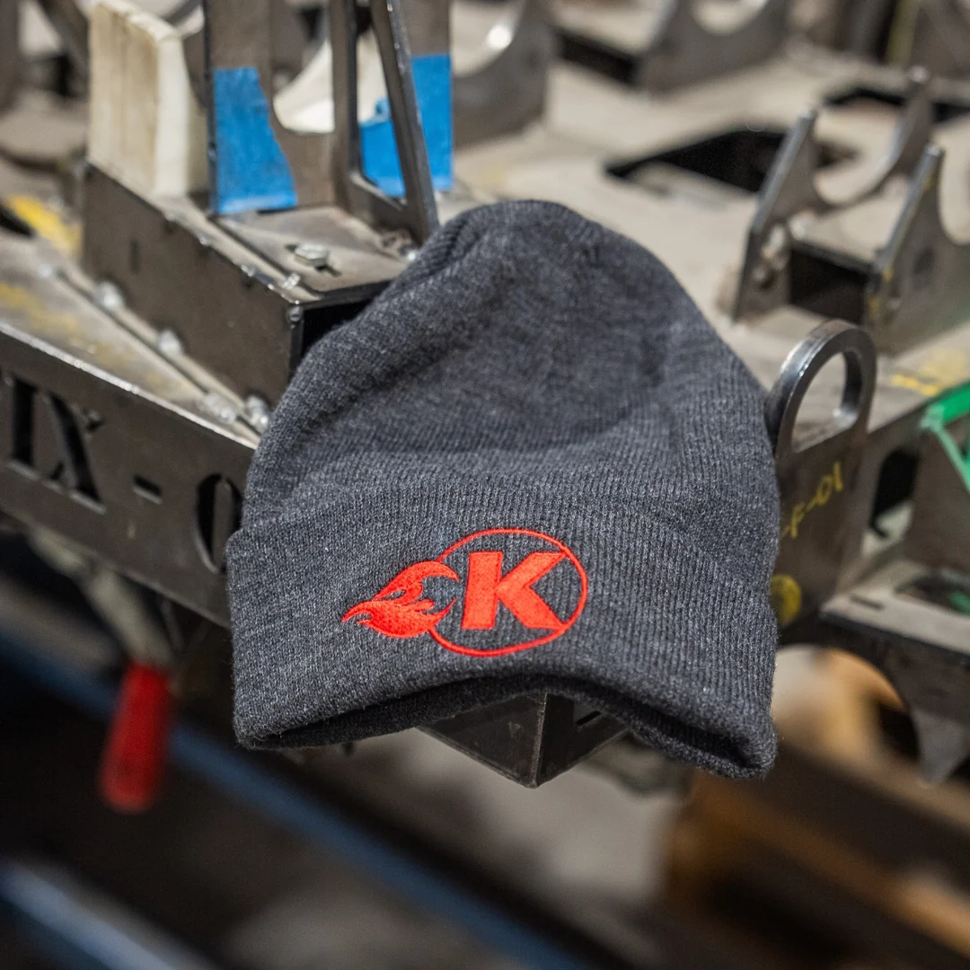 Kooks Grey K-Flame Logo Beanie - Image 4