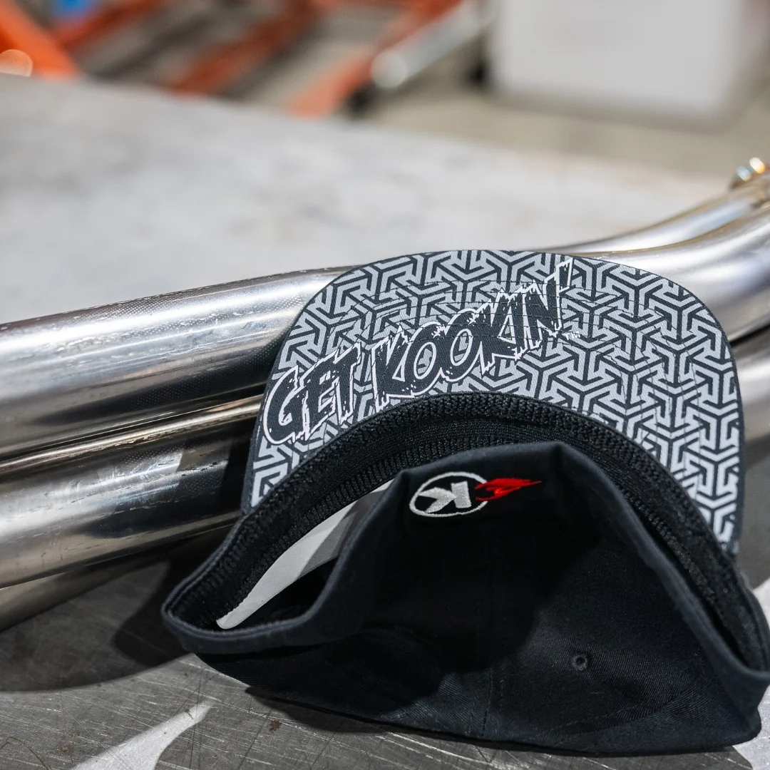 Kooks Black Flexfit K-Flame Logo Hat - Curved Brim - Image 3