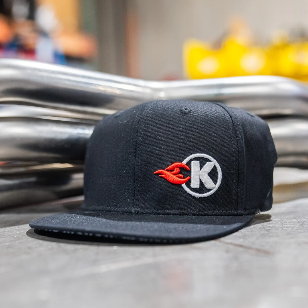 Kooks Black Flexfit K-Flame Logo Hat - Flat Brim - Image 3